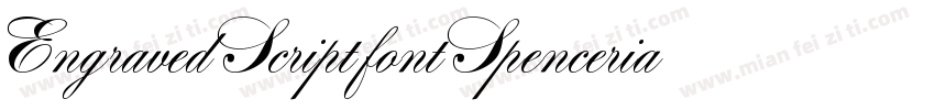 Engraved Script font Spencerian Scr字体转换